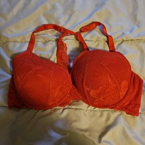 Elegant Red Racerback Lace Bra